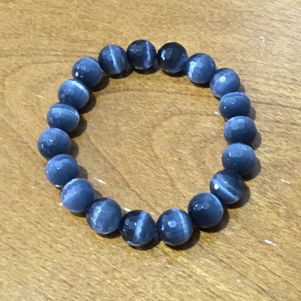 Fiber optic Quartz Faceted Bracelet